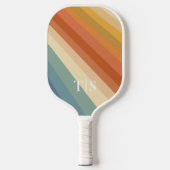 Raquette De Pickleball Retro 70s Stripe Monogram (Recto)