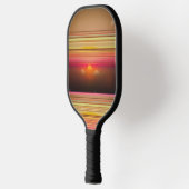 Raquette De Pickleball Retro 70s Sunset Lines Abstract Pickleball Paddle (Gauche)