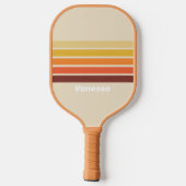 Raquette De Pickleball Rétro avec Rayures et Nom (Verso)