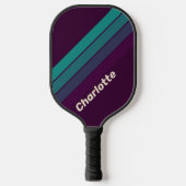 Raquette De Pickleball Retro Charlotte Rainbow avec nom (Recto)