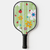 Raquette De Pickleball Retro Flower 60's 70's Ladybug (Verso)