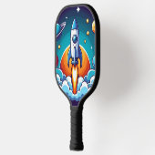 Raquette De Pickleball Retro, fusée spatiale (Gauche)