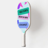 Raquette De Pickleball Retro Grandpa Funny #GRANDPA SHOWING HOW ITS DONE! (Gauche)