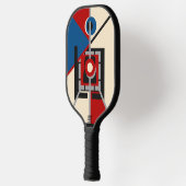 Raquette De Pickleball Retro Industrial Deco Geometric Art (Gauche)