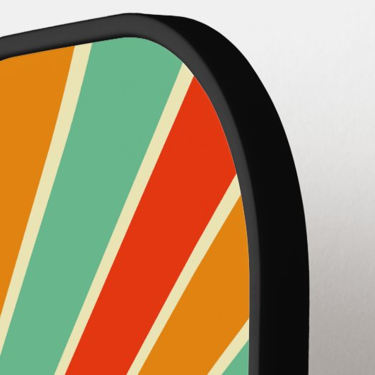Raquette De Pickleball Retro les années 70 Starburst Monogram Sun (Détail gauche)