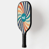 Raquette De Pickleball Retro les années 70 Starburst Monogramme (Gauche)
