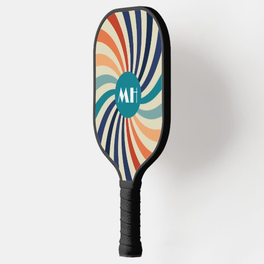 Raquette De Pickleball Retro les années 70 Starburst Monogramme (Gauche)