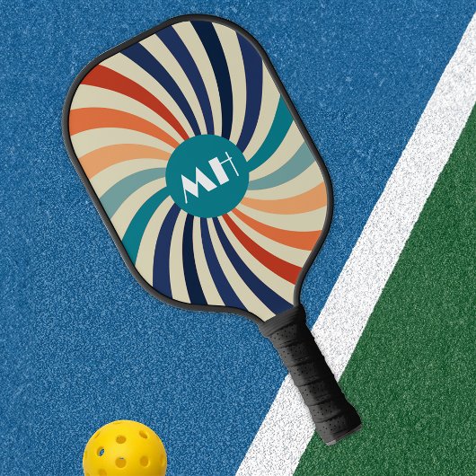 Raquette De Pickleball Retro les années 70 Starburst Monogramme