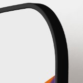 Raquette de Pickleball Rétro Motion Orange et Viol (Détail gauche)