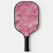 Raquette De Pickleball Rétro Pink Disco Mirror | Monogramme (Recto)