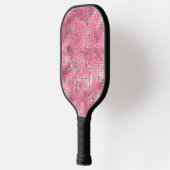 Raquette De Pickleball Rétro Pink Disco Mirror | Monogramme (Gauche)