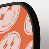 Raquette De Pickleball Retro Smile Motif Nom personnalisé Pickleball Padd (Détail gauche)
