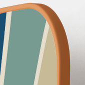 Raquette De Pickleball Retro Stripes Nom personnalisé (Détail gauche)