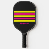 Raquette De Pickleball Retro Sun Glow Accrochage avec nom (Verso)