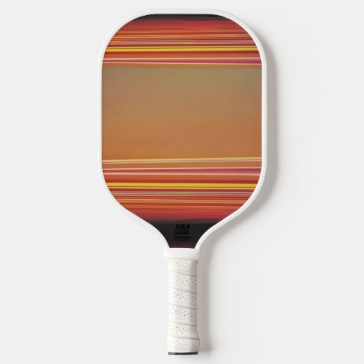 Raquette De Pickleball Retro Sunset Lines Aesthetic Pickleball Paddle (Recto)