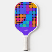 Raquette De Pickleball Retro Tiles Personalized | Dink Well (Verso)