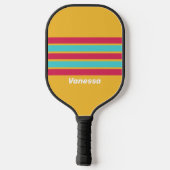 Raquette De Pickleball Retro Tropical Breeze Accroche avec nom (Verso)