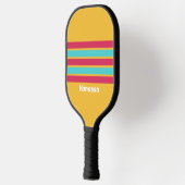 Raquette De Pickleball Retro Tropical Breeze Accroche avec nom (Gauche)