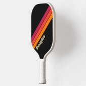 Raquette De Pickleball Rétro VHS Rayures avec Nom (Gauche)