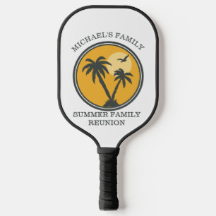 Raquette De Pickleball Réunion en famille Summer Sunset Beach Palmier
