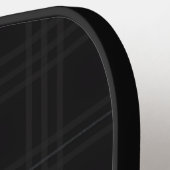 Raquette De Pickleball Rich Black Tones Scottish Tartan Plaid Pattern (Détail gauche)