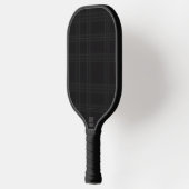 Raquette De Pickleball Rich Black Tones Scottish Tartan Plaid Pattern (Gauche)