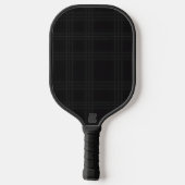 Raquette De Pickleball Rich Black Tones Scottish Tartan Plaid Pattern (Verso)