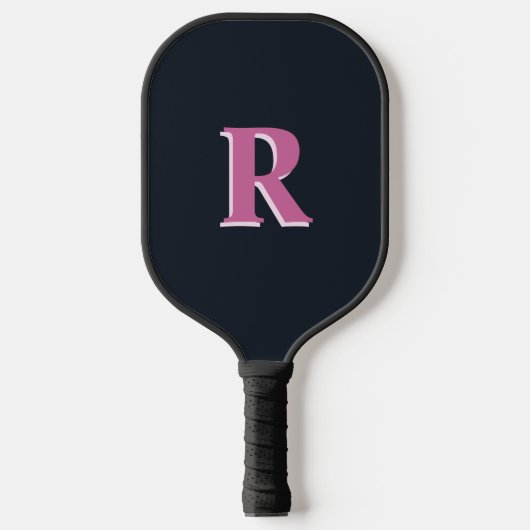 Raquette De Pickleball Robe rose marine profonde monogrammed (Recto)