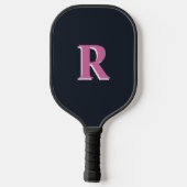 Raquette De Pickleball Robe rose marine profonde monogrammed (Verso)