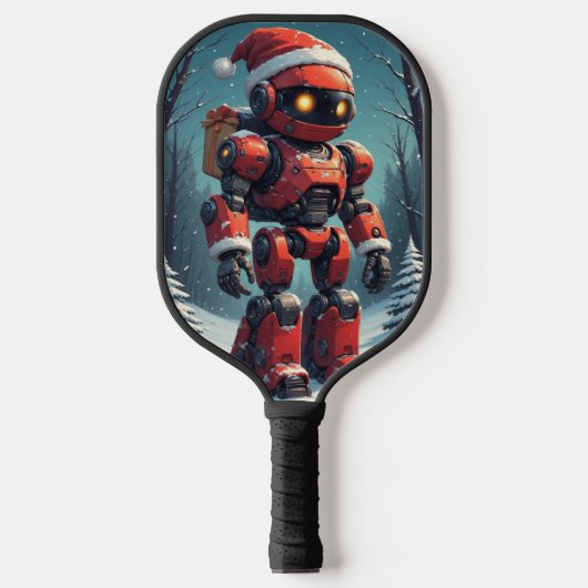 Raquette De Pickleball Robot de Noël (Recto)