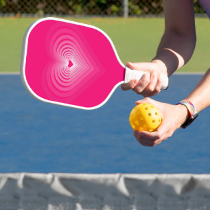 Raquette De Pickleball Romantique Beating Heart Love Pickleball rose Padd
