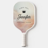 Raquette de Pickleball Rose Abstrait (Verso)