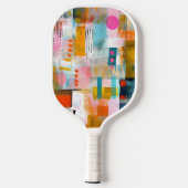 Raquette De Pickleball Rose Abstrait moderne (Verso)