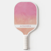 Raquette De Pickleball Rose Blush Peach Stylish Dreamy Abstrait Chic Cute (Recto)