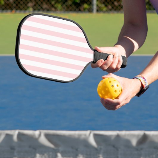 Raquette de Pickleball Rose et Blanche à Rayures (Insitu)