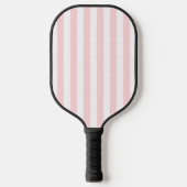 Raquette de Pickleball Rose et Blanche à Rayures (Recto)