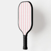 Raquette de Pickleball Rose et Blanche à Rayures (Gauche)