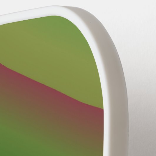 Raquette De Pickleball Rose Et Vert Gradient Amusant (Détail gauche)