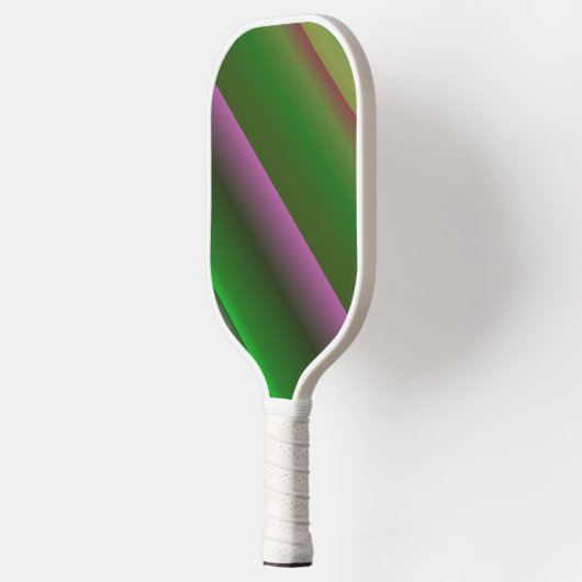 Raquette De Pickleball Rose Et Vert Gradient Amusant (Gauche)