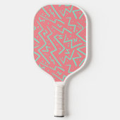 Raquette De Pickleball Rose et Vert Retro Conception Psychédélique (Verso)