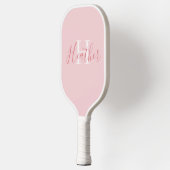 Raquette De Pickleball Rose Féminin avec Nom et Initiale (Gauche)
