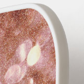 Raquette De Pickleball Rose Gold parties scintillant élégant monogrammed (Détail gauche)