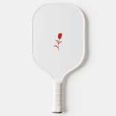 Raquette De Pickleball Rose Madder, Rouge lave, design floral (Verso)
