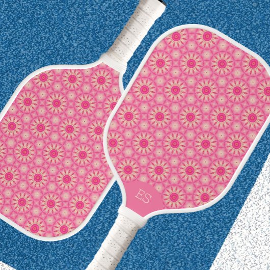Raquette de Pickleball Rose Monogrammée Mignonne 