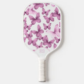 Raquette de pickleball rose papillon mignonne (Recto)