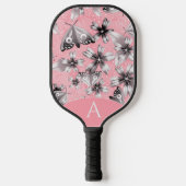 Raquette De Pickleball Rose pâté de teigne monogramme (Recto)