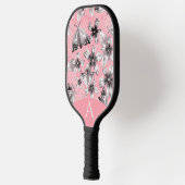 Raquette De Pickleball Rose pâté de teigne monogramme (Gauche)