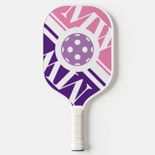 Raquette de pickleball rose personnalisée pour fem (Recto)