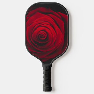 Raquette De Pickleball Rose rouge sur effet vintage arrière - plan noir