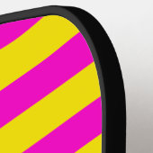 Raquette De Pickleball Roses Chaudes Et Jaunes Canaries (Détail gauche)